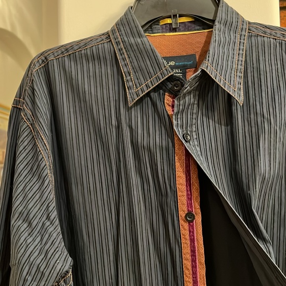 Blue Pronto Uomo Size 2XL Mens Shirt - Picture 4 of 7